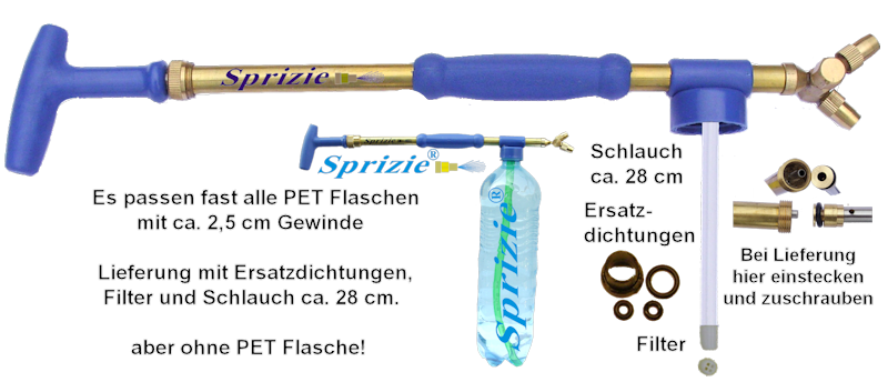 Sprizie der Duo-Sprayer für alle PET flaschen