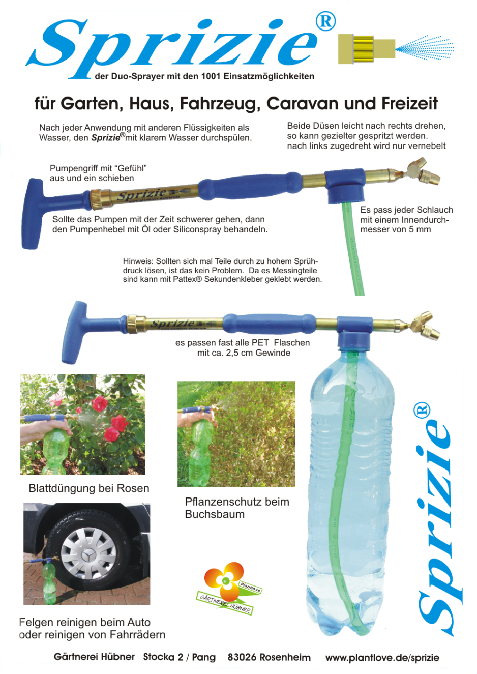 Blumendünger und Pflanzenzubehör